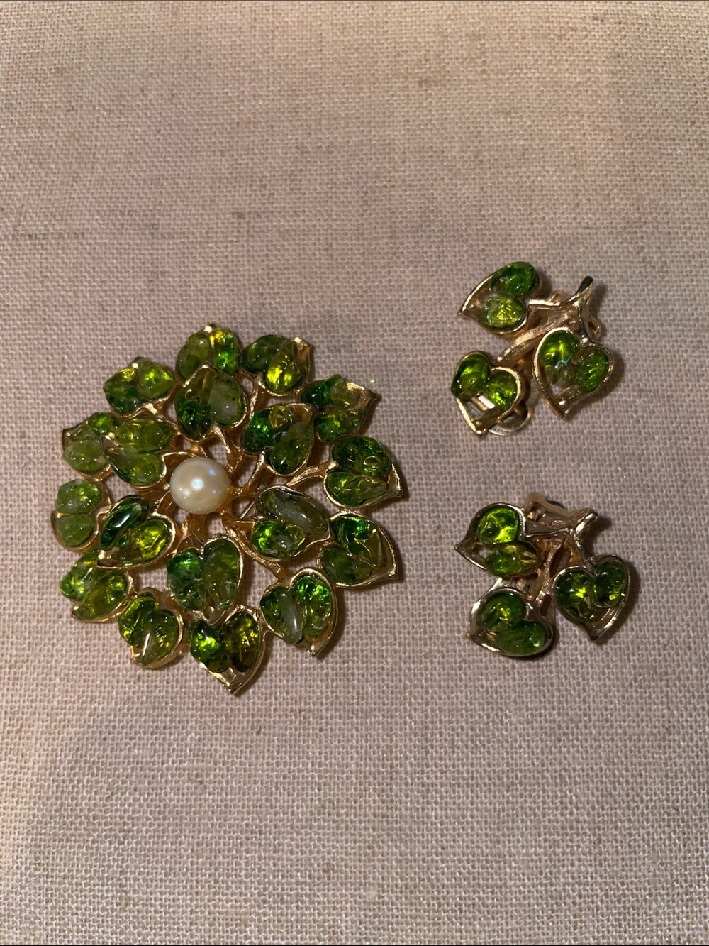 Vintage Swobola Brooch and Clip on Earrings